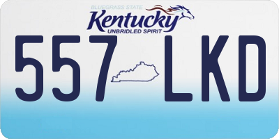 KY license plate 557LKD