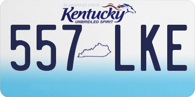 KY license plate 557LKE
