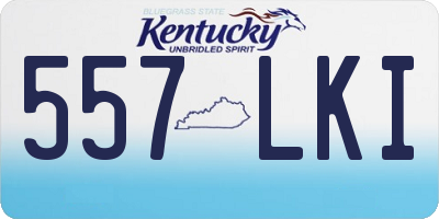 KY license plate 557LKI