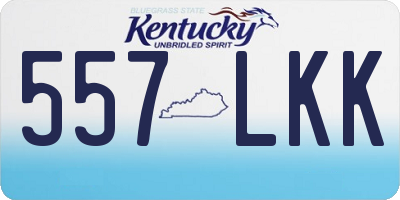 KY license plate 557LKK