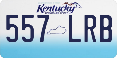 KY license plate 557LRB