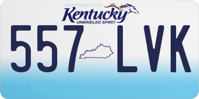 KY license plate 557LVK
