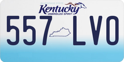 KY license plate 557LVO