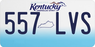 KY license plate 557LVS
