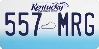 KY license plate 557MRG