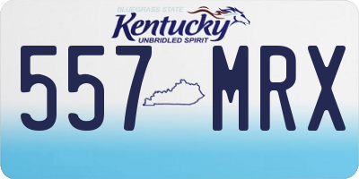 KY license plate 557MRX