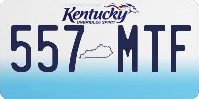 KY license plate 557MTF