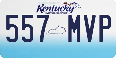 KY license plate 557MVP
