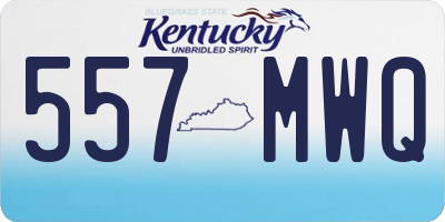 KY license plate 557MWQ