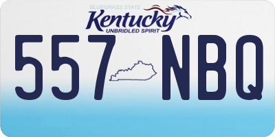 KY license plate 557NBQ