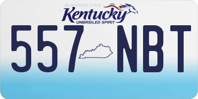 KY license plate 557NBT