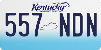KY license plate 557NDN