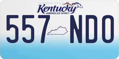 KY license plate 557NDO