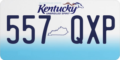 KY license plate 557QXP