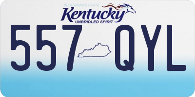 KY license plate 557QYL