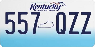 KY license plate 557QZZ