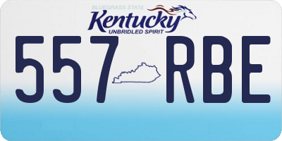 KY license plate 557RBE