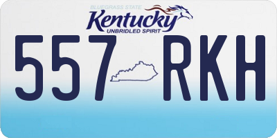 KY license plate 557RKH