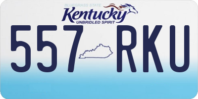 KY license plate 557RKU