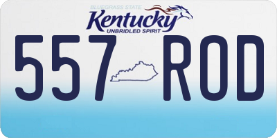 KY license plate 557ROD