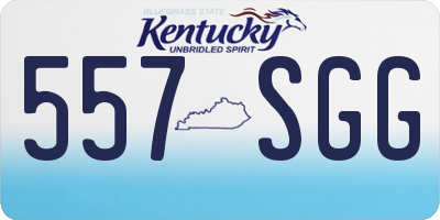 KY license plate 557SGG