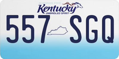 KY license plate 557SGQ