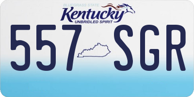 KY license plate 557SGR