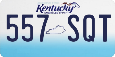 KY license plate 557SQT