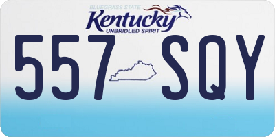 KY license plate 557SQY