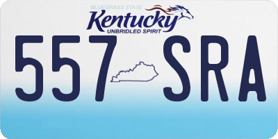 KY license plate 557SRA