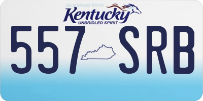 KY license plate 557SRB