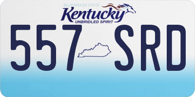 KY license plate 557SRD