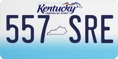 KY license plate 557SRE