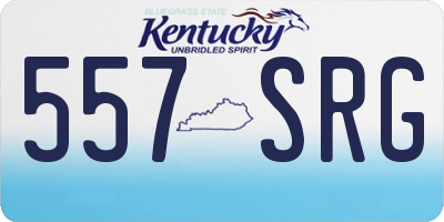 KY license plate 557SRG