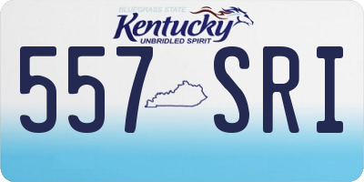 KY license plate 557SRI