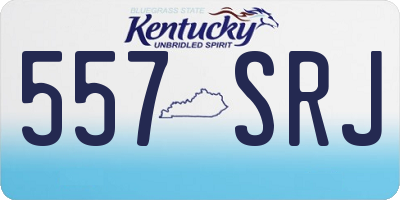 KY license plate 557SRJ