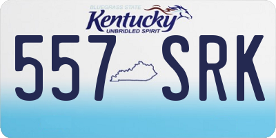 KY license plate 557SRK