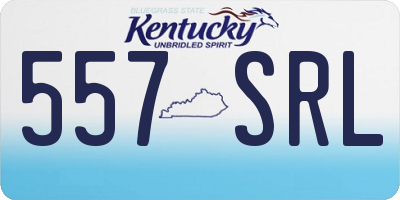 KY license plate 557SRL