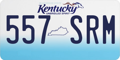 KY license plate 557SRM