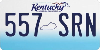 KY license plate 557SRN
