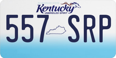 KY license plate 557SRP