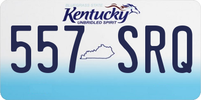 KY license plate 557SRQ