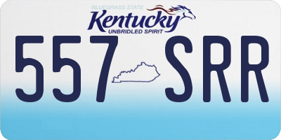 KY license plate 557SRR