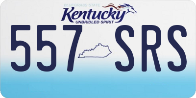 KY license plate 557SRS