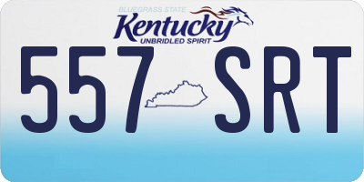 KY license plate 557SRT
