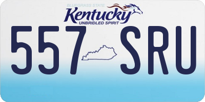 KY license plate 557SRU