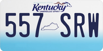 KY license plate 557SRW