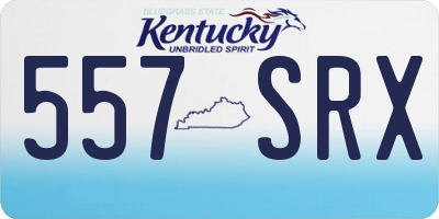 KY license plate 557SRX