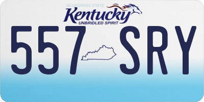 KY license plate 557SRY