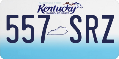 KY license plate 557SRZ